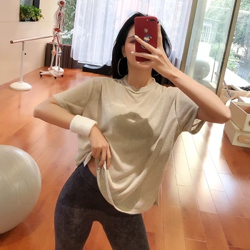 Really strange Yoga clothing women's tops loose thin short-sleeved t-shirt net red fitness clothes quick-drying running sports
Really strange Yoga clothing women's tops loose thin short-sleeved t-shirt net red fitness clothes quick-drying running sports