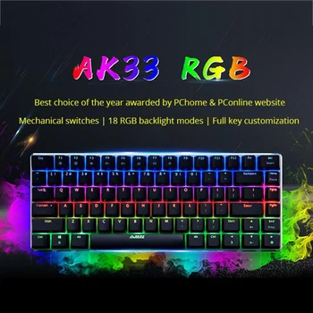 AK33 Wired Gaming Keyboard Mechanical Backlit USB RGB 82 Keycaps Anti-ghosting English Game Keyboards for Pro Gamer Laptop PC
AK33 Wired Gaming Keyboard Mechanical Backlit USB RGB 82 Keycaps Anti-ghosting English Game Keyboards for Pro Gamer Laptop PC