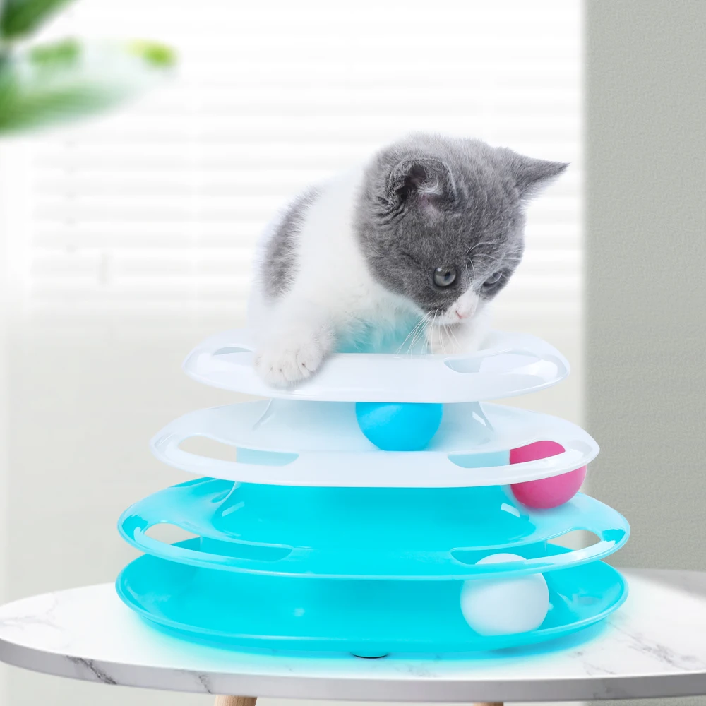 Pet Cat Toy 3 Levels Funny Tower Tracks Disc Cat Tracks Toys Training Intelligence Amusement Plate Cat Ball Toys For Cats Pubby
Pet Cat Toy 3 Levels Funny Tower Tracks Disc Cat Tracks Toys Training Intelligence Amusement Plate Cat Ball Toys For Cats Pubby
