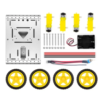 2019 Factory Outlet 4WD Platform Metal Tank Robot Smart Car KIT Chassis Sliver / black for UNO
2019 Factory Outlet 4WD Platform Metal Tank Robot Smart Car KIT Chassis Sliver / black for UNO