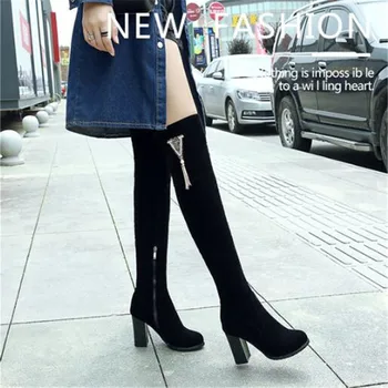 BBZAI New pattern Europe and America Extra large code Women's Boots 8cm Coarse heel Metal decoration Superior quality Over knee
BBZAI New pattern Europe and America Extra large code Women's Boots 8cm Coarse heel Metal decoration Superior quality Over knee