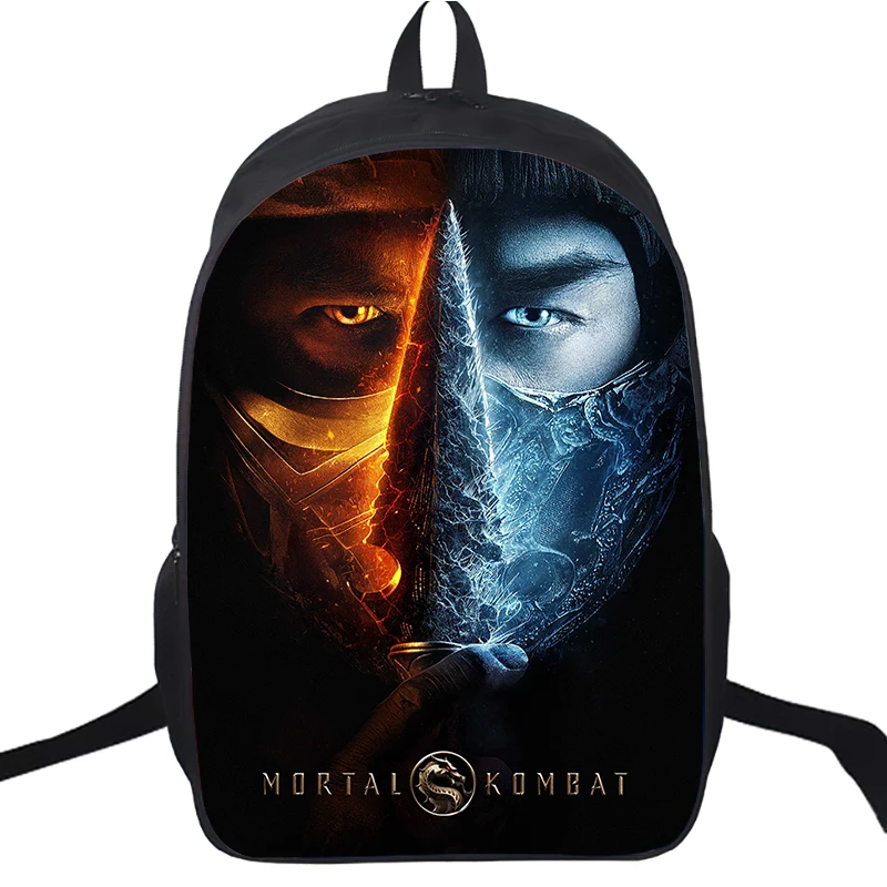 16-дюймовый рюкзак Scorpion In Mortal Kombat X Mask школьные ранцы для мальчиков Детская сумка