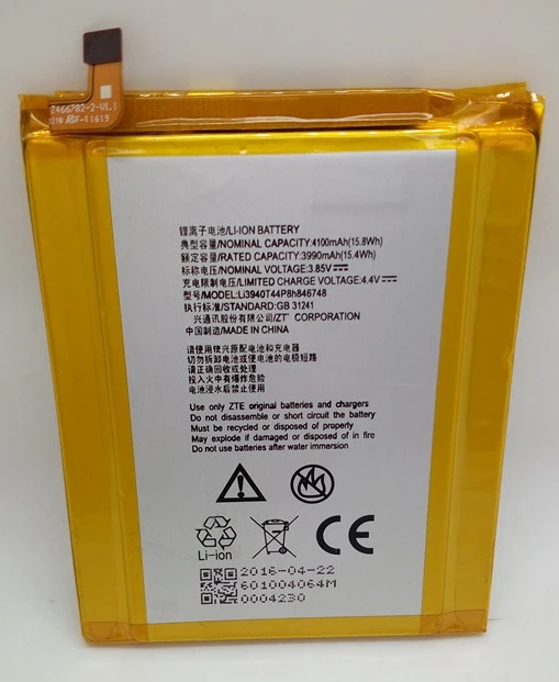 Original Li3940T44P8h846748 3990mAh for ZTE Blade Max 3, Blade Max 3 LTE-A, Max Blue 4G, N9560, Z986DL, Z986U
Original Li3940T44P8h846748 3990mAh for ZTE Blade Max 3, Blade Max 3 LTE-A, Max Blue 4G, N9560, Z986DL, Z986U