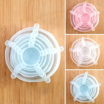 Stretchable Silicone Storage Set Kitchen Refrigerator Bowl Set Silicone Leak-proof Plastic Wrap Ice Oven Seal Vacuum Covers 6pcs 
Stretchable Silicone Storage Set Kitchen Refrigerator Bowl Set Silicone Leak-proof Plastic Wrap Ice Oven Seal Vacuum Covers 6pcs