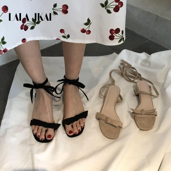 LALA IKAI Women Summer New Sandals Female Tide Bow Thick Heel Lace Open Toe Sexy Word With High Heels Ladies Shoes XWC6801-4
LALA IKAI Women Summer New Sandals Female Tide Bow Thick Heel Lace Open Toe Sexy Word With High Heels Ladies Shoes XWC6801-4