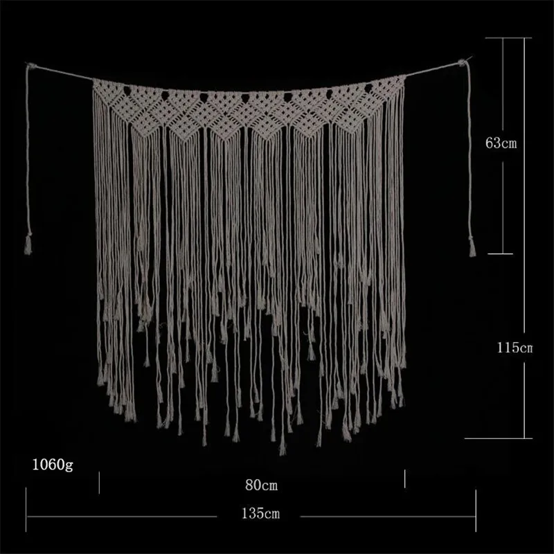 Handwoven Macrame Leaf Tapestry - Boho Wall Art 6 Hb0eb7699a5ba45359a96e95f5a33a3f8w