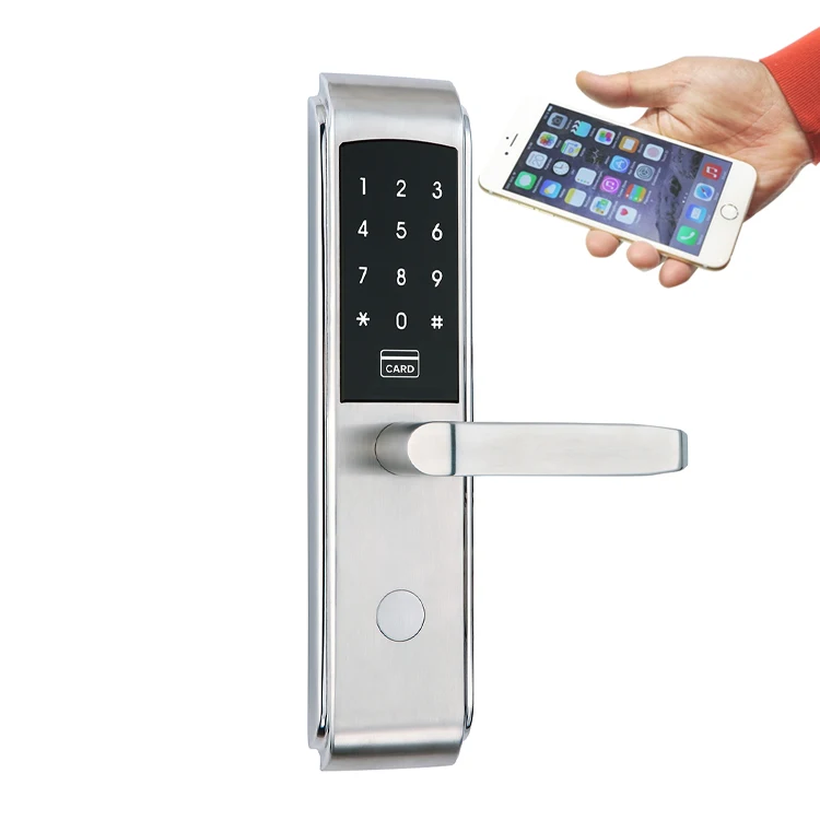 High-quality security smart door lock with password, support for Bluetooth mobile phone APP unlock
High-quality security smart door lock with password, support for Bluetooth mobile phone APP unlock
