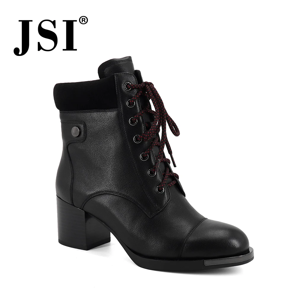 JSI Winter Ankle Women Boots Buckle Strap Genuine Leather Pointed Toe Handmade Square Heel Super High Heel Boots Women JC373
JSI Winter Ankle Women Boots Buckle Strap Genuine Leather Pointed Toe Handmade Square Heel Super High Heel Boots Women JC373