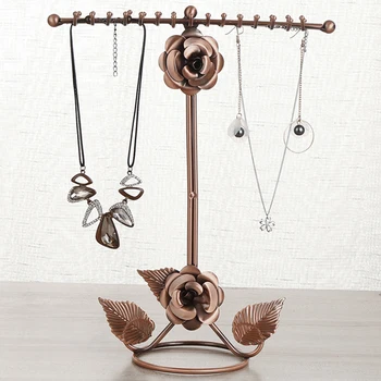 Fashion Desktop Freestanding Stable Jewelry Stand Table Display Engraved Rose With Base Multi Hooks Necklace Bracelet Organizer
Fashion Desktop Freestanding Stable Jewelry Stand Table Display Engraved Rose With Base Multi Hooks Necklace Bracelet Organizer