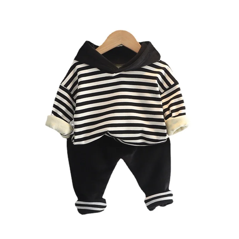 Children Cotton Clothing Kids Thicken Hoodies Pants 2Pcs/Sets Baby Boys Girls Striped Clothes Fashion Toddler Casual Tracksuit
Children Cotton Clothing Kids Thicken Hoodies Pants 2Pcs/Sets Baby Boys Girls Striped Clothes Fashion Toddler Casual Tracksuit