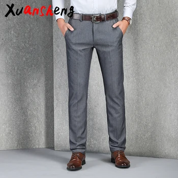 Middle-aged business men's suit trousers casual pants 2020 brand loose straight stretch gray black classic fashion casual pants
Middle-aged business men's suit trousers casual pants 2020 brand loose straight stretch gray black classic fashion casual pants