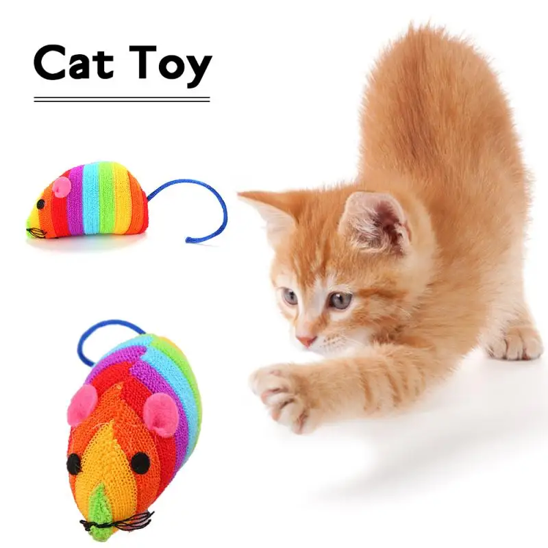 Soft Fleece False Mouse Cat Toys Cotton-filled Little Mouse Funny Cat Toys Catnip Mice Cats Toys Fun Plush Mouse Pet Supplies