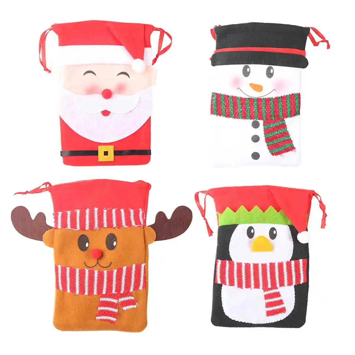 stockings socks non-woven drawstring candy bag children gifts