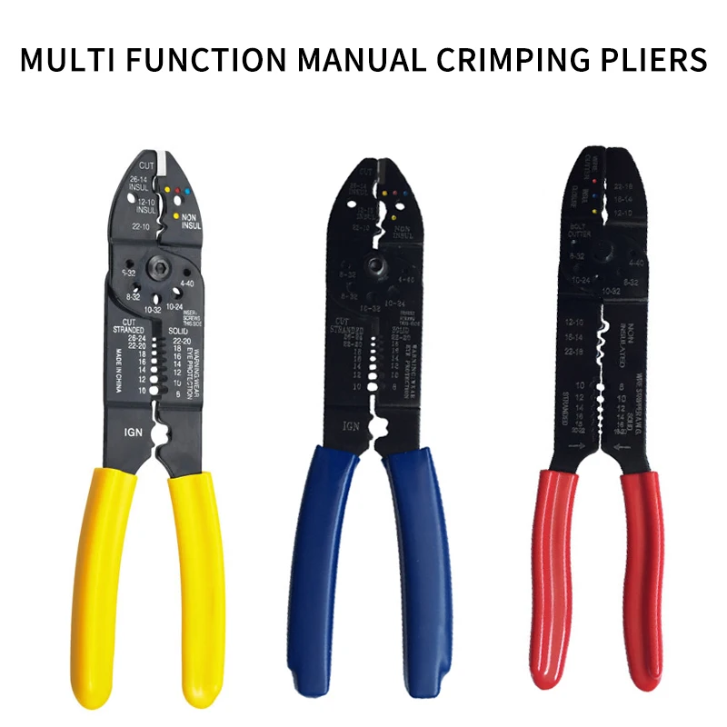 Multitool Crimping Pliers Electrical Terminals Combination Multi Tool Wire Stripper Cut Alicates Electricos FS-051
Multitool Crimping Pliers Electrical Terminals Combination Multi Tool Wire Stripper Cut Alicates Electricos FS-051