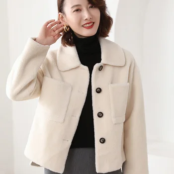 19 new autumn and winter models of granule sheep shearing coat women's composite fur one short wool coat
19 new autumn and winter models of granule sheep shearing coat women's composite fur one short wool coat