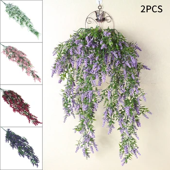 2pcs Violet Artificial Ivy Leaf Garland Vine Fake Foliage Flower Wall Hanging Basket Lavender Flower Wedding Party Home Decor
2pcs Violet Artificial Ivy Leaf Garland Vine Fake Foliage Flower Wall Hanging Basket Lavender Flower Wedding Party Home Decor