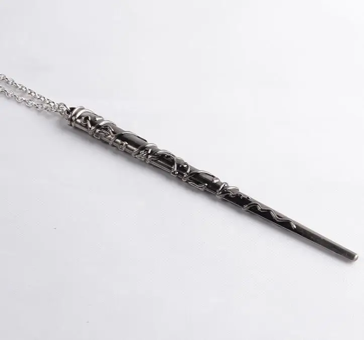 Harri Potter Magic Wand Vintage Necklace Pendant Metal Keychain Classic Goblet of Fire Toy Figures Key Ring For Fans Gifts