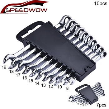 SPEEDWOW Universal 8-19mm Ratcheting Box Combination Wrenches Car Repair Ring Spanner Hand Tools A Set Of Key Auto Repair Tool
SPEEDWOW Universal 8-19mm Ratcheting Box Combination Wrenches Car Repair Ring Spanner Hand Tools A Set Of Key Auto Repair Tool