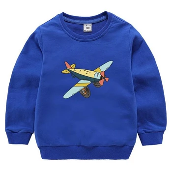 

Kids t shirt winter clothing Baby cotton long-sleeved boys and girls 2y 3y 4y 5y 6y 7y 8y 9 year old Cartoon aircraft clothes