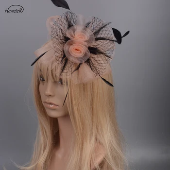 Women Fascinator Hat Champagne/Gray/Ivory Cocktail Handmade Hair Clip Feather Church Headwear Accessories Party Wedding Hairpins
Women Fascinator Hat Champagne/Gray/Ivory Cocktail Handmade Hair Clip Feather Church Headwear Accessories Party Wedding Hairpins