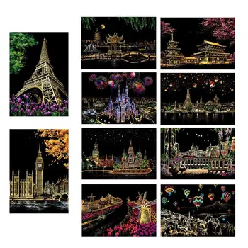 40.5*28.5cm Magic Scratch Art Crafts World Landscape Decompression Toys Paper Kids Adult Creative DIY Scraping Toys Paintin H3J0
40.5*28.5cm Magic Scratch Art Crafts World Landscape Decompression Toys Paper Kids Adult Creative DIY Scraping Toys Paintin H3J0