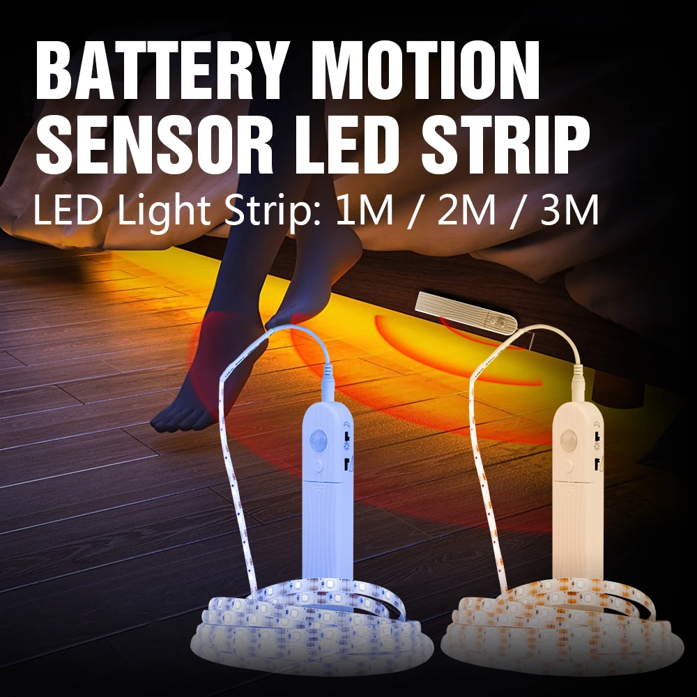 Kitchen Lighting LED Strip Light Sensor Motion PIR Diode Tape 5V Led Light Strip Battery 2835 SMD TV Backlight Tiras Led Tape
Kitchen Lighting LED Strip Light Sensor Motion PIR Diode Tape 5V Led Light Strip Battery 2835 SMD TV Backlight Tiras Led Tape