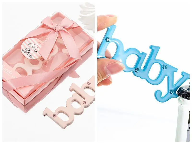 

25Pcs Baby souvenirs of B A B Y bottle opener favors for Baby birthday Shower Decoration gifts and Baptism Party Favors