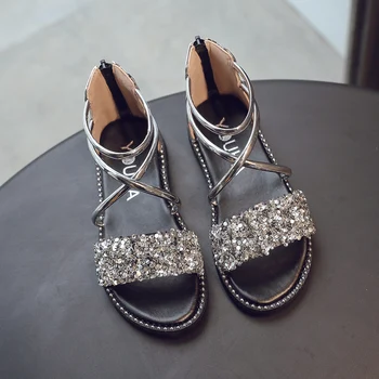 Summer Sandals for Girls Kids Sandals Glitter Princess Girls Shoes with Zipper Children Party Dance Sandals SC183
Summer Sandals for Girls Kids Sandals Glitter Princess Girls Shoes with Zipper Children Party Dance Sandals SC183