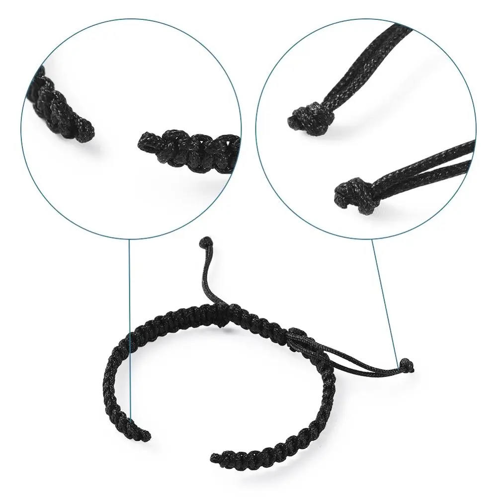 10pcs Adjustable Braided Nylon Cord for Connectors Charms Bracelets Jewelry Making Red Black 5-3/4"~6-1/8"(145~155mm) 5x2mm
10pcs Adjustable Braided Nylon Cord for Connectors Charms Bracelets Jewelry Making Red Black 5-3/4"~6-1/8"(145~155mm) 5x2mm