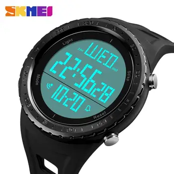 

SKMEI Fashion Sport Men Watch Countdown Chrono EL Light Watches 5Bar Waterproof Big Dial Digital Watch Relogio Masculino 1246