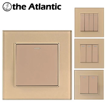 Atlectric 1 2 3 4 Gang 1 2 Way Light Switch Wall Switch ON/OFF Button Switch Tempered Glass Panel Lamp Light 110~220V 86Type 
Atlectric 1 2 3 4 Gang 1 2 Way Light Switch Wall Switch ON/OFF Button Switch Tempered Glass Panel Lamp Light 110~220V 86Type