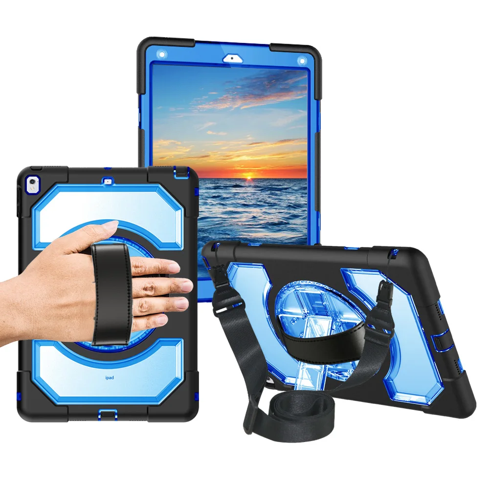 For iPad Pro 10.5 Case Heavy Duty Defender Rugged Protector with 360 Rotating Kickstand Hand Neck Strap Shoulder Band FHL01
For iPad Pro 10.5 Case Heavy Duty Defender Rugged Protector with 360 Rotating Kickstand Hand Neck Strap Shoulder Band FHL01