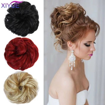 XIYUE Girls Curly Scrunchie Chignon With Rubber Band Brown Gray Synthetic Hair Ring Wrap On Messy Bun Ponytails for Girls
XIYUE Girls Curly Scrunchie Chignon With Rubber Band Brown Gray Synthetic Hair Ring Wrap On Messy Bun Ponytails for Girls