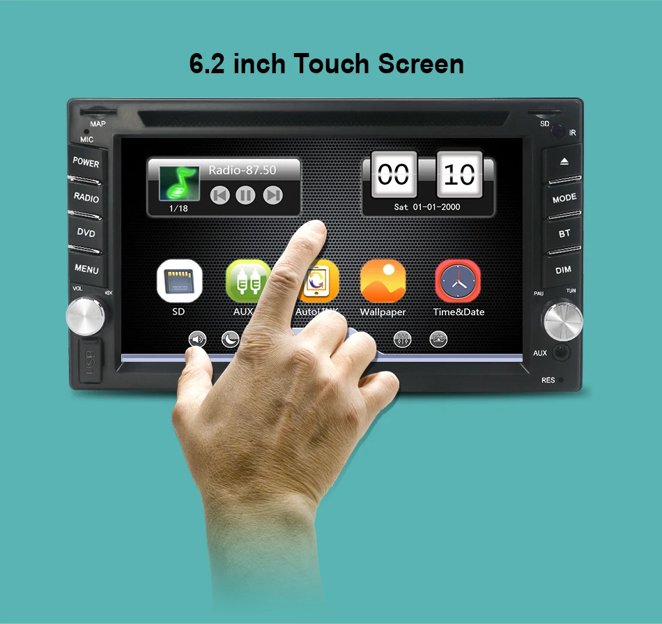 Discount Car Multimedia 2 din Car DVD Player Double 2 din Universal Car Radio GPS Navigation In dash Car Stereo video Free Map Camera 9