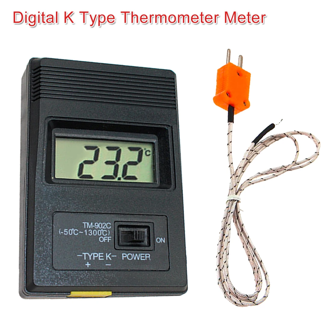 K Type TM902C Digital Thermometer Tester Temperature Meter Thermometer Sensor Needle Probe -50C - 1300C For Factory/ Lab/ Home
K Type TM902C Digital Thermometer Tester Temperature Meter Thermometer Sensor Needle Probe -50C - 1300C For Factory/ Lab/ Home