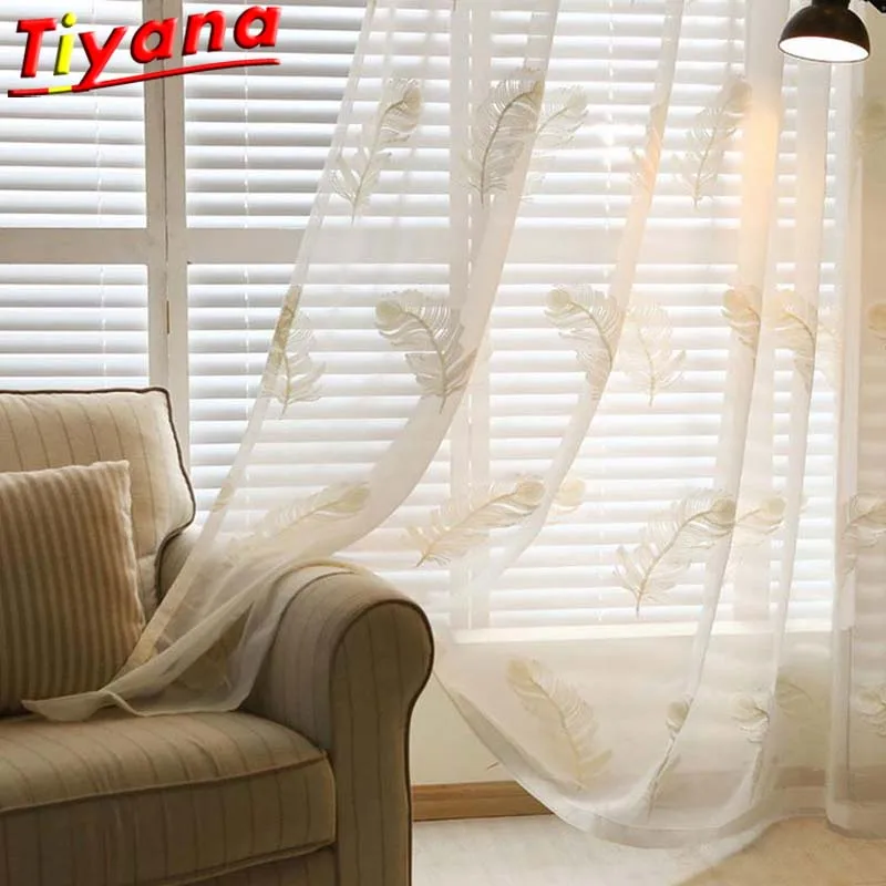 Feather Embroidered Tulle Curtains for Living Room Elegant White Sheer Voile for Bedroom Kitchen Balcony X-HM152#30
Feather Embroidered Tulle Curtains for Living Room Elegant White Sheer Voile for Bedroom Kitchen Balcony X-HM152#30