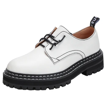 Mobetty Flat Leather Brogue Shoes Thick Bottom Lace-Up Casual Sneakers Solid Color Ladies Shoes Zapatillas Mujer Scarpe Casual
Mobetty Flat Leather Brogue Shoes Thick Bottom Lace-Up Casual Sneakers Solid Color Ladies Shoes Zapatillas Mujer Scarpe Casual