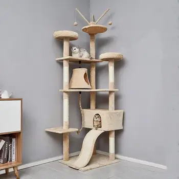 New Cat's Tree Tower Pets Sisal Play Scratching Kittens Tree a chat Climbing Jumping Toy Frame Pets
New Cat's Tree Tower Pets Sisal Play Scratching Kittens Tree a chat Climbing Jumping Toy Frame Pets