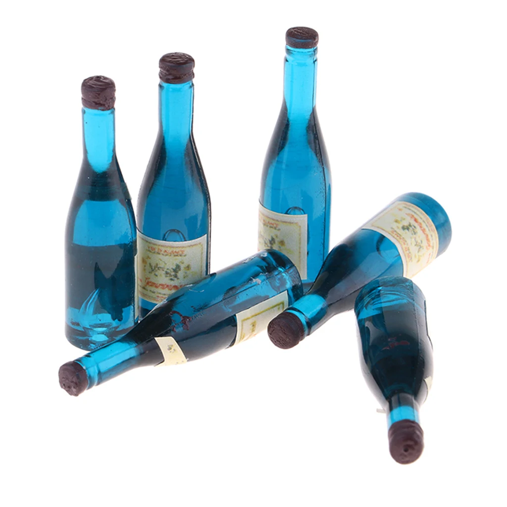 Handcrafts Miniature Foods Groceries Model Drink Wine Champagne Bottles For 1/12 Dolls House Dining Room Accessories 6 Pieces Handcrafts Miniature Foods Groceries Model Drink Wine Champagne Bottles For 1/12 Dolls House Dining Room Accessories 6 Pieces