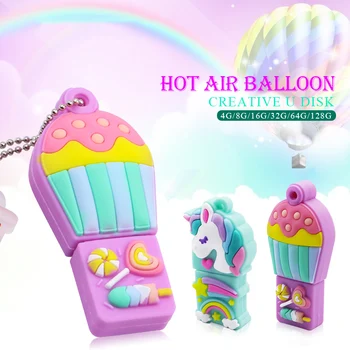 Cartoon 64GB cute hot air balloon unicorn USB Flash Drive 4GB 8GB 16GB 32GB Pendrive USB 2.0 Usb stick
Cartoon 64GB cute hot air balloon unicorn USB Flash Drive 4GB 8GB 16GB 32GB Pendrive USB 2.0 Usb stick