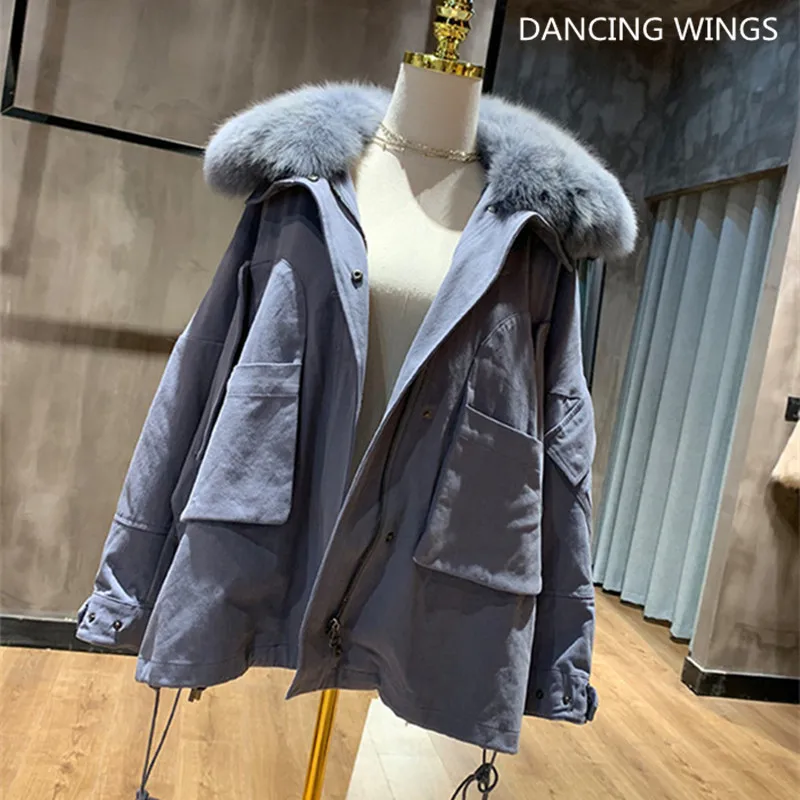 Real Fur Coat Parkas Casual Loose Winter Jacket Women Rex Rabbit Fur Liner Fox Collar Ladies Short Outerwear
Real Fur Coat Parkas Casual Loose Winter Jacket Women Rex Rabbit Fur Liner Fox Collar Ladies Short Outerwear