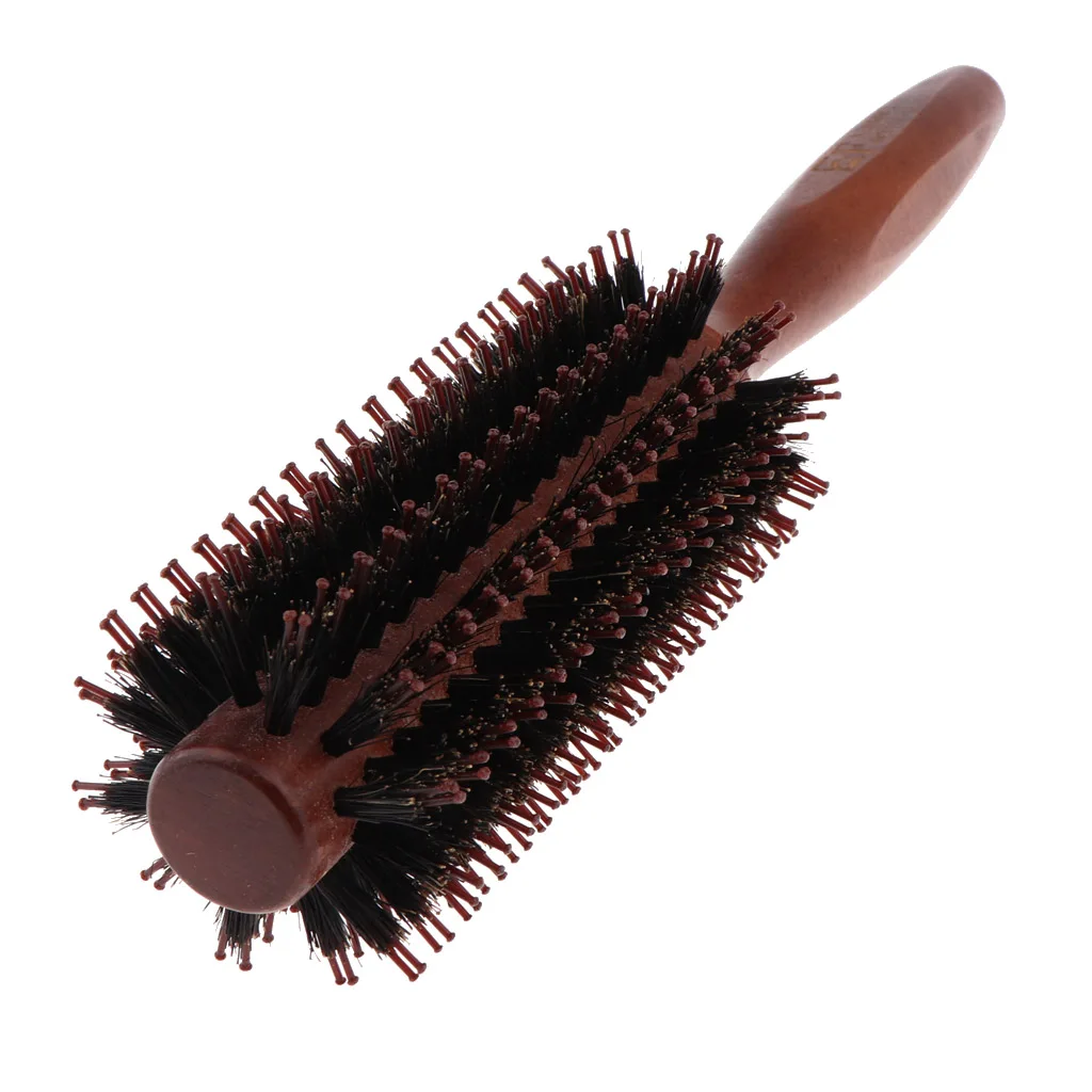 Salon Curling Hair Round Brush Barrel Hair Styling Comb Hairbrush with Wooden Handle Salon Curling Hair Round Brush Barrel Hair Styling Comb Hairbrush with Wooden Handle