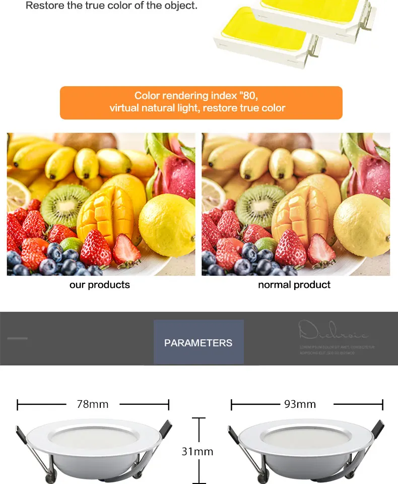 10PCS/lot LED Downlight 7W 9W 12W 15W 18W AC 220V Round Recessed Warm Cold White LED Ceiling Spot Light Down Light For Bathroom