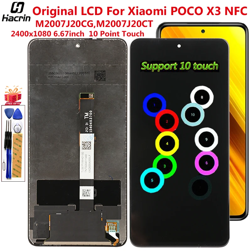 Original Display For Xiaomi POCO X3 NFC M2007J20CG LCD Dispaly Touch Screen Digitizer Assembly Replacement For POCO X3 NFC LCD
Original Display For Xiaomi POCO X3 NFC M2007J20CG LCD Dispaly Touch Screen Digitizer Assembly Replacement For POCO X3 NFC LCD