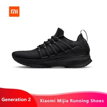 Baskets originales Xiaomi Mijia 2 chaussures de course intelligentes élastique à tricoter respirant Vamp chaussures de course chaussures de Sport en plein air(China)