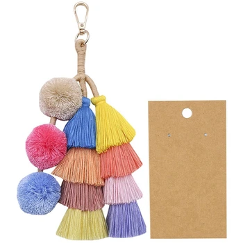200 Pcs Earring Card Holder, Earring Display Cards & 1 Pcs Boho Pom Pom Tassel Bag Charm Key Chain Tassel Keychain
200 Pcs Earring Card Holder, Earring Display Cards & 1 Pcs Boho Pom Pom Tassel Bag Charm Key Chain Tassel Keychain