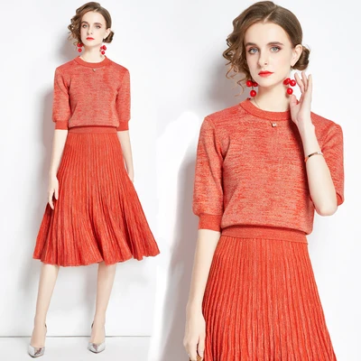 Knitted Set For Women 2020 New Office Lady Half Elastic Waist Mid-Calf Autumn Set Cotton Draped Elegant Solid Work Clothes Set
Knitted Set For Women 2020 New Office Lady Half Elastic Waist Mid-Calf Autumn Set Cotton Draped Elegant Solid Work Clothes Set