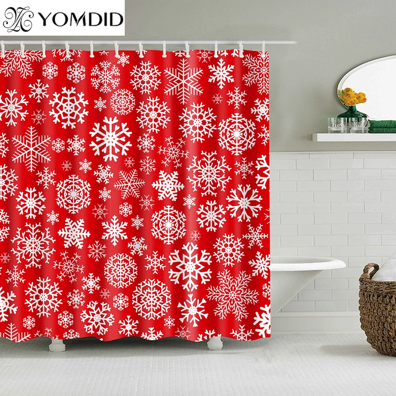 YOMDID Snowflake Pattern Bath curtain Christmas Tree Shower Curtain Bath Screen Printed Curtain for New Year Christmas Navidad
YOMDID Snowflake Pattern Bath curtain Christmas Tree Shower Curtain Bath Screen Printed Curtain for New Year Christmas Navidad