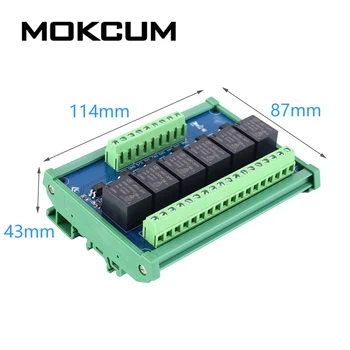 DC 5V 6-Channel Relay Module High/Low Level Trigger Optocoupler Isolator 6Bit PLC Signal Converter with Rail
DC 5V 6-Channel Relay Module High/Low Level Trigger Optocoupler Isolator 6Bit PLC Signal Converter with Rail