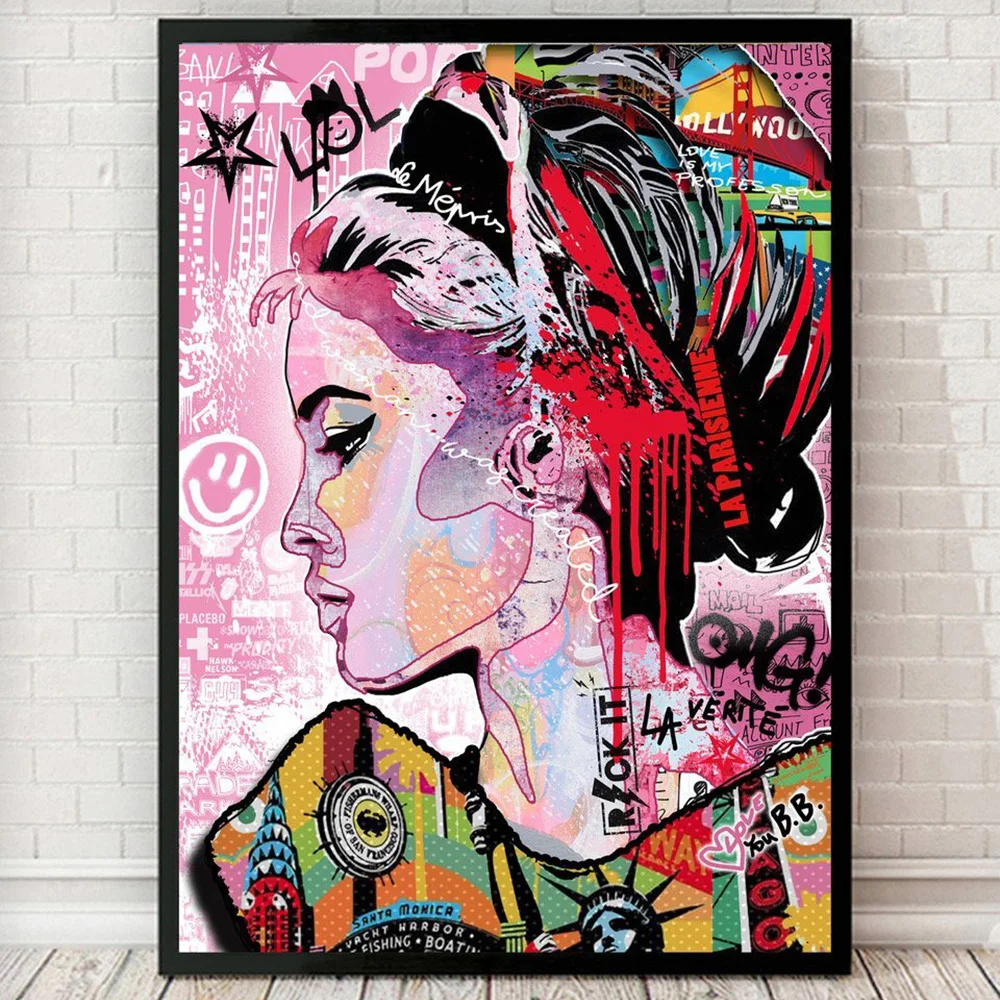 Graffiti Pop Art Fashion Girl Wall Art Poster Print On Canvas Painting Modern Abstract Picture For Living Room Home Decoration
Graffiti Pop Art Fashion Girl Wall Art Poster Print On Canvas Painting Modern Abstract Picture For Living Room Home Decoration